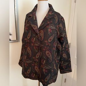 Christopher & Banks Paisley Print Jacket Size 2X NEW